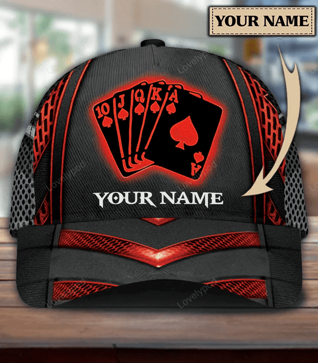 FUNSTUFFPRIT Personalized Poker Classic Cap, Poker Players Hat Cap For Men And Women, Poker Lovers gift