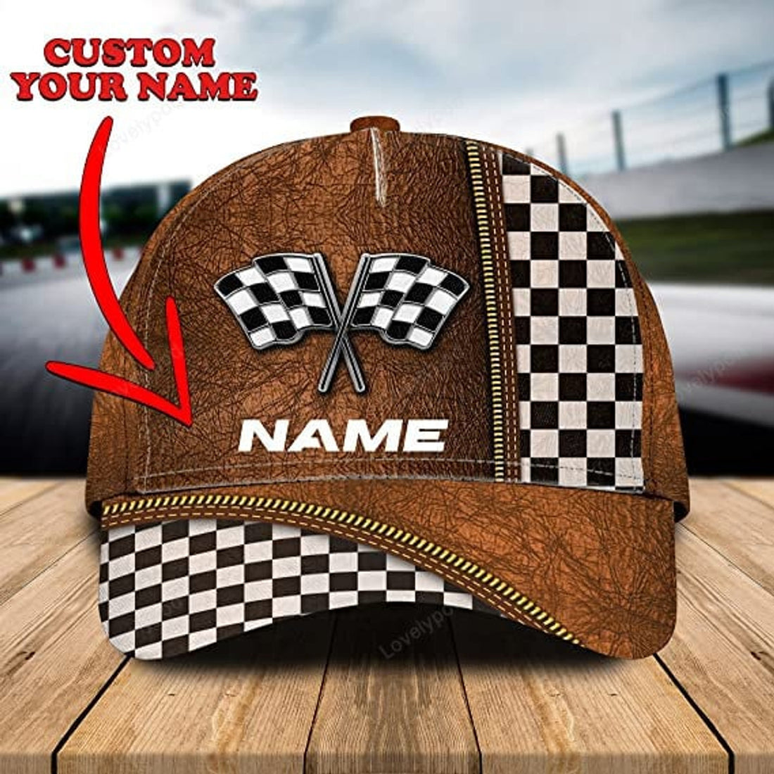 FUNSTUFFPRIT Racing printed hat, Mens Women's 3D classic cap