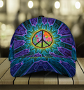 FUNSTUFFPRIT Hippie Classic Cap, Gift for Hippie Life, Hippie Lovers, 3D Printed baseball Cap