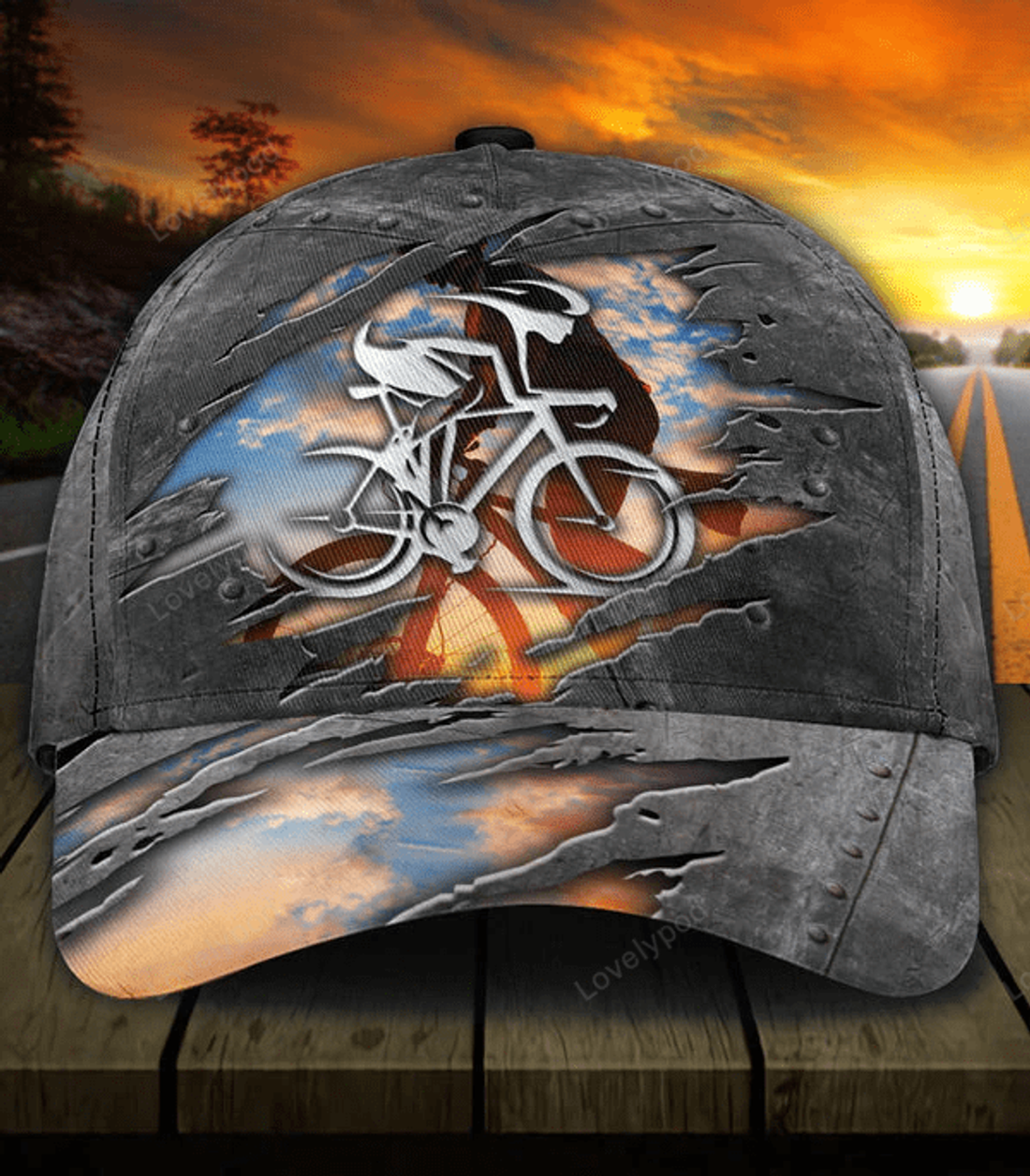 FUNSTUFFPRINT Cycing Classic Cap, Gift for Cycling Lovers, Bike Lovers
