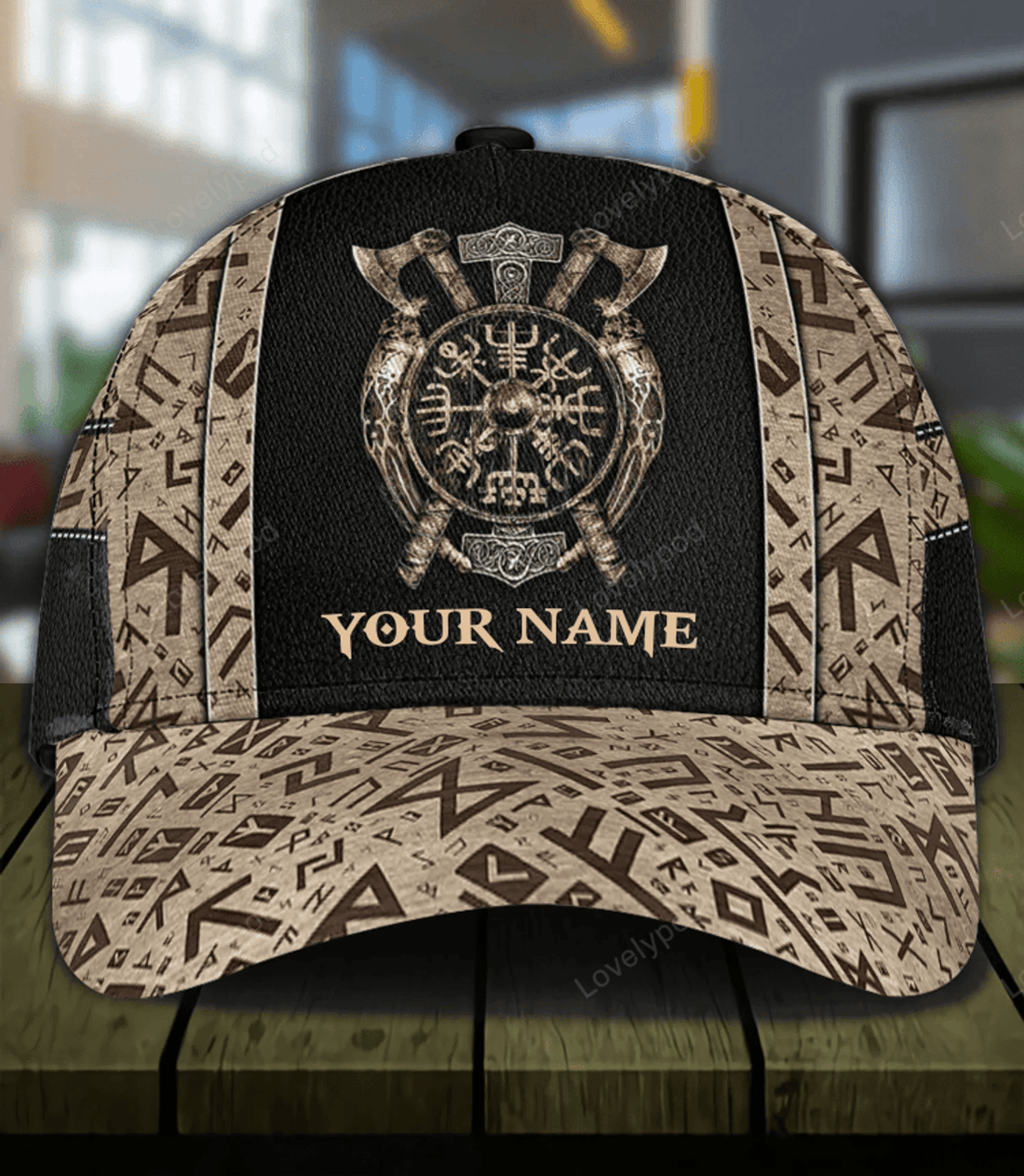 FUNSTUFFPRIT Personalized Viking Classic Cap, Gift for Viking Lovers, Custom Baseball Cap Classic Hat Men Woman