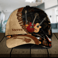 FUNSTUFFPRIT Guitar Personalized Classic Cap, Gift for Music Lovers, Guitar Love