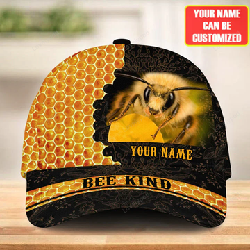 FUNSTUFFPRINT Personalized Name Honey Bee Classic Cap