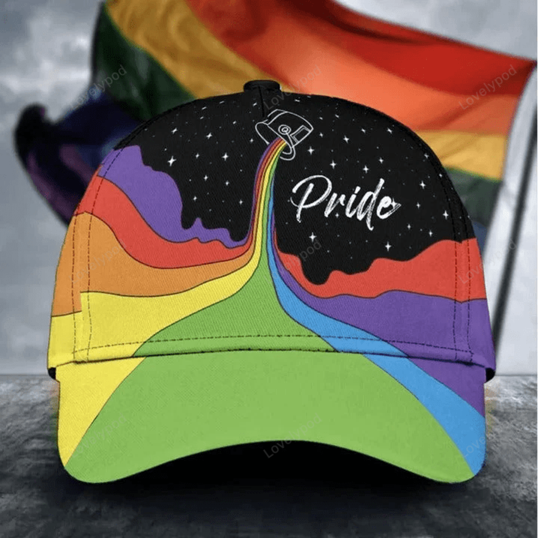 FUNSTUFFPRINT Hope Will Never Be Silent Lgbt 3D Printing Baseball Cap Hat