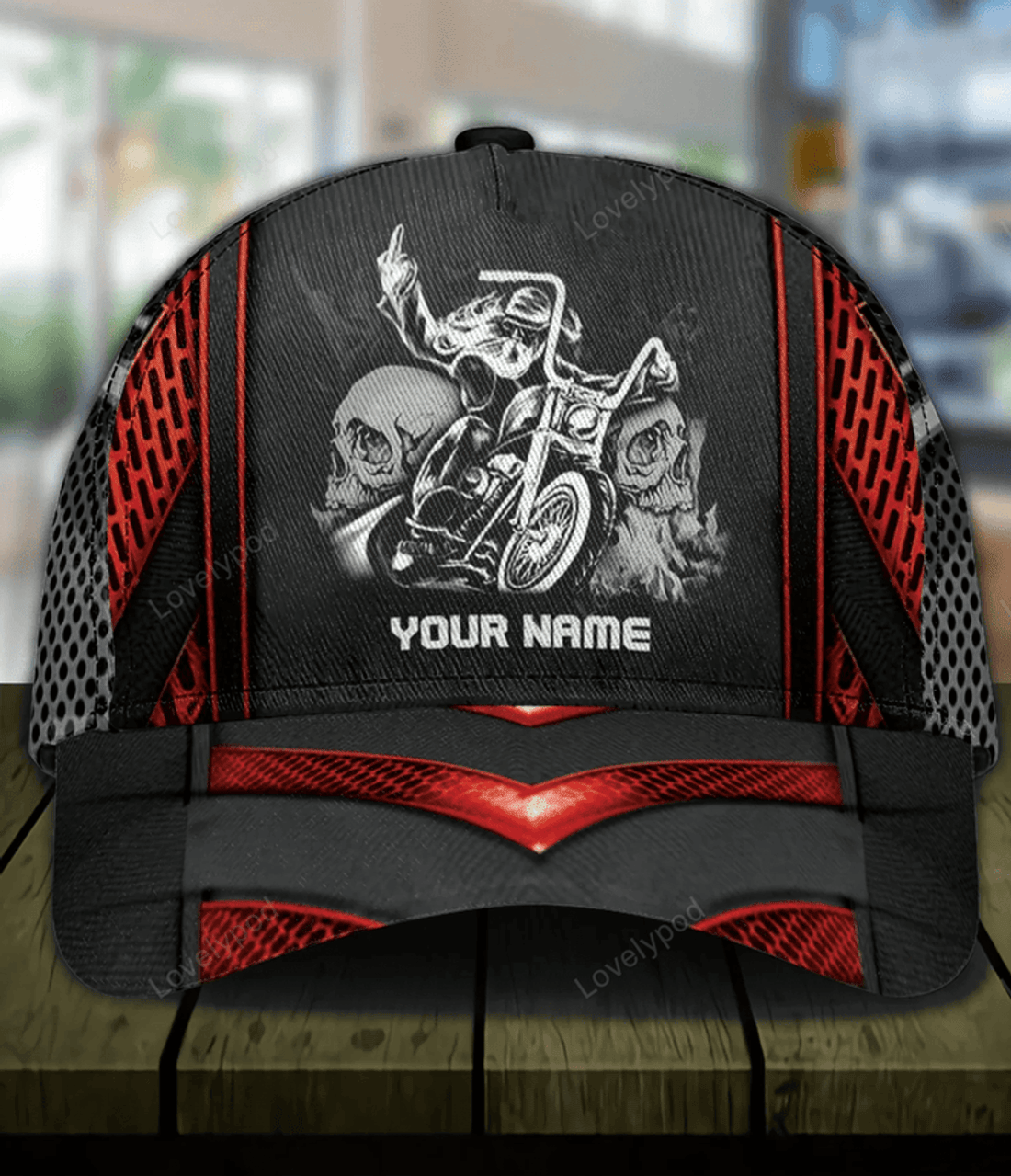 FUNSTUFFPRIT Personalized Motorcycle Classic Cap, Gift for Motorcycle Lovers, Motorcycle Riders