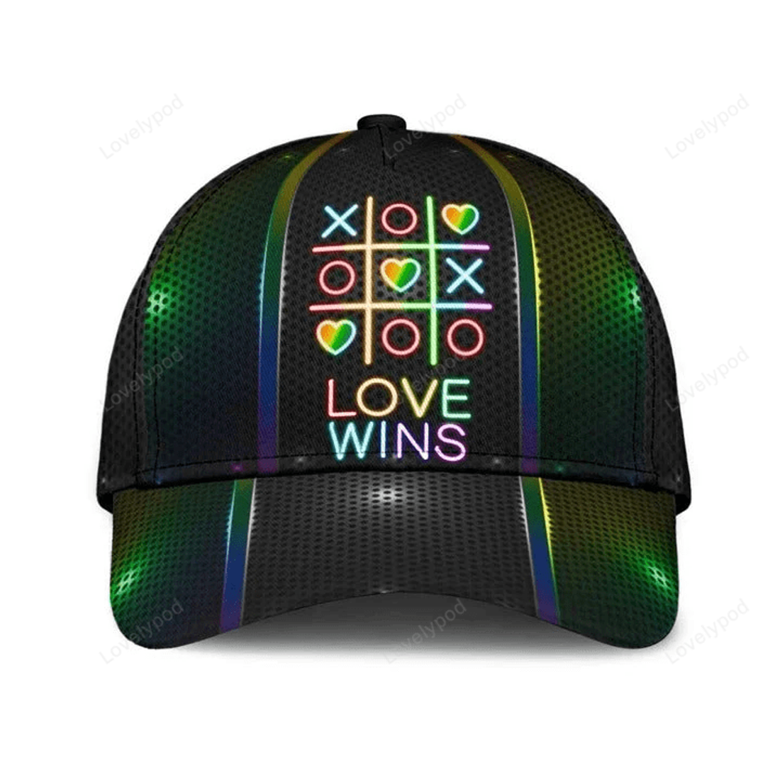 FUNSTUFFPRIT 3D Baseball Cap For LGBTQ, LGBT Love Wins Printing Baseball Cap Hat, Gay Man Gifts