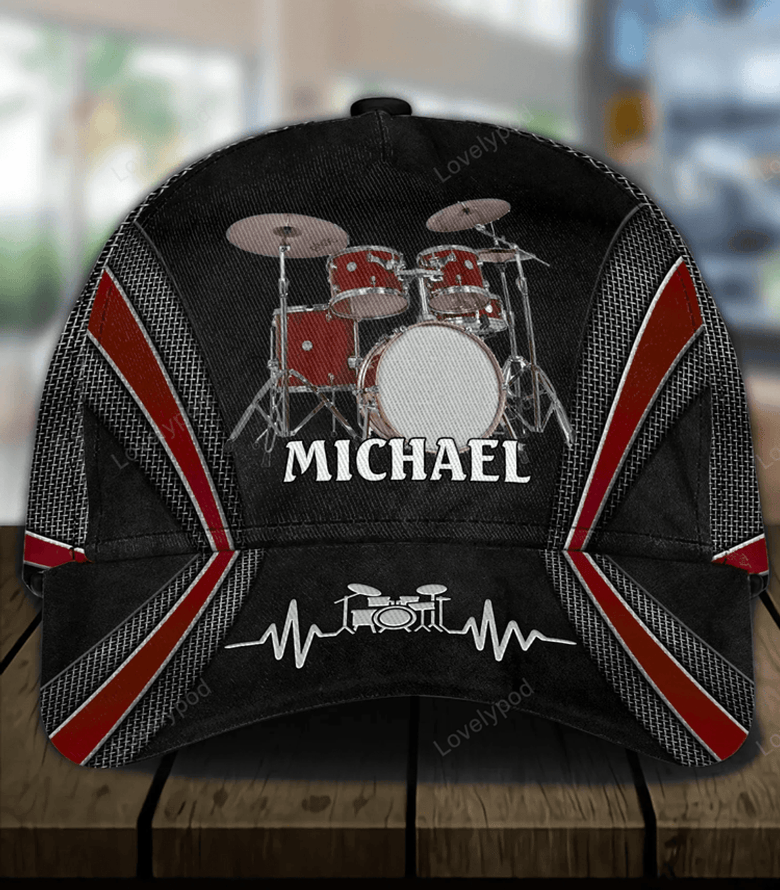 FUNSTUFFPRIT Drum Personalized Classic Cap, Gift for Music Lovers, Drum Lovers