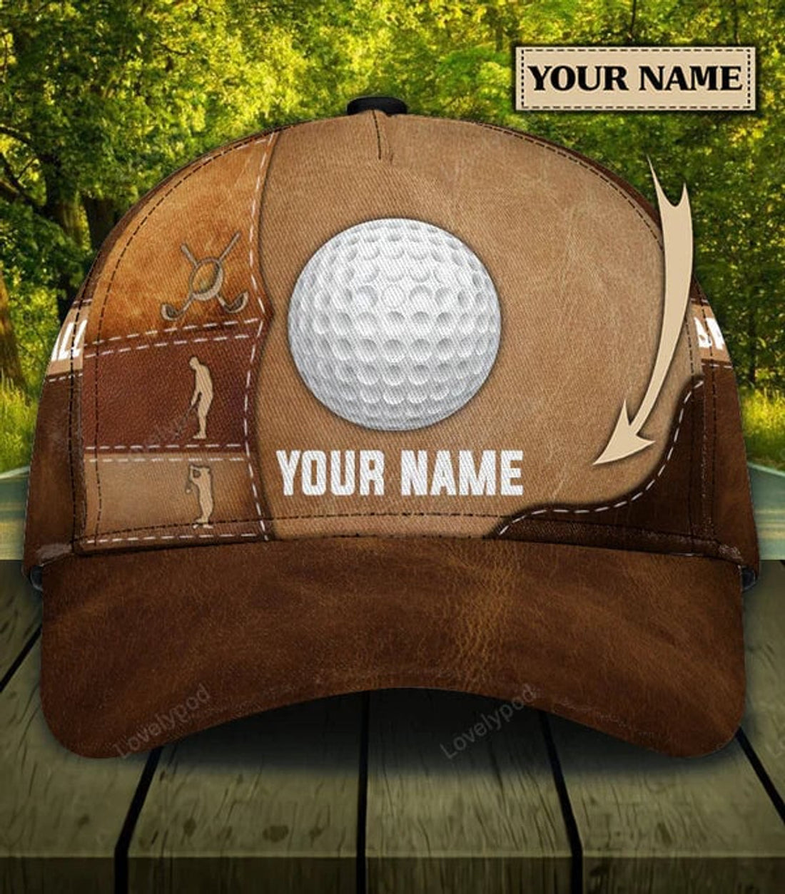 FUNSTUFFPRIT Personalized Golf Classic Cap, Personalized Gift for Golf Lovers, Golf Players
