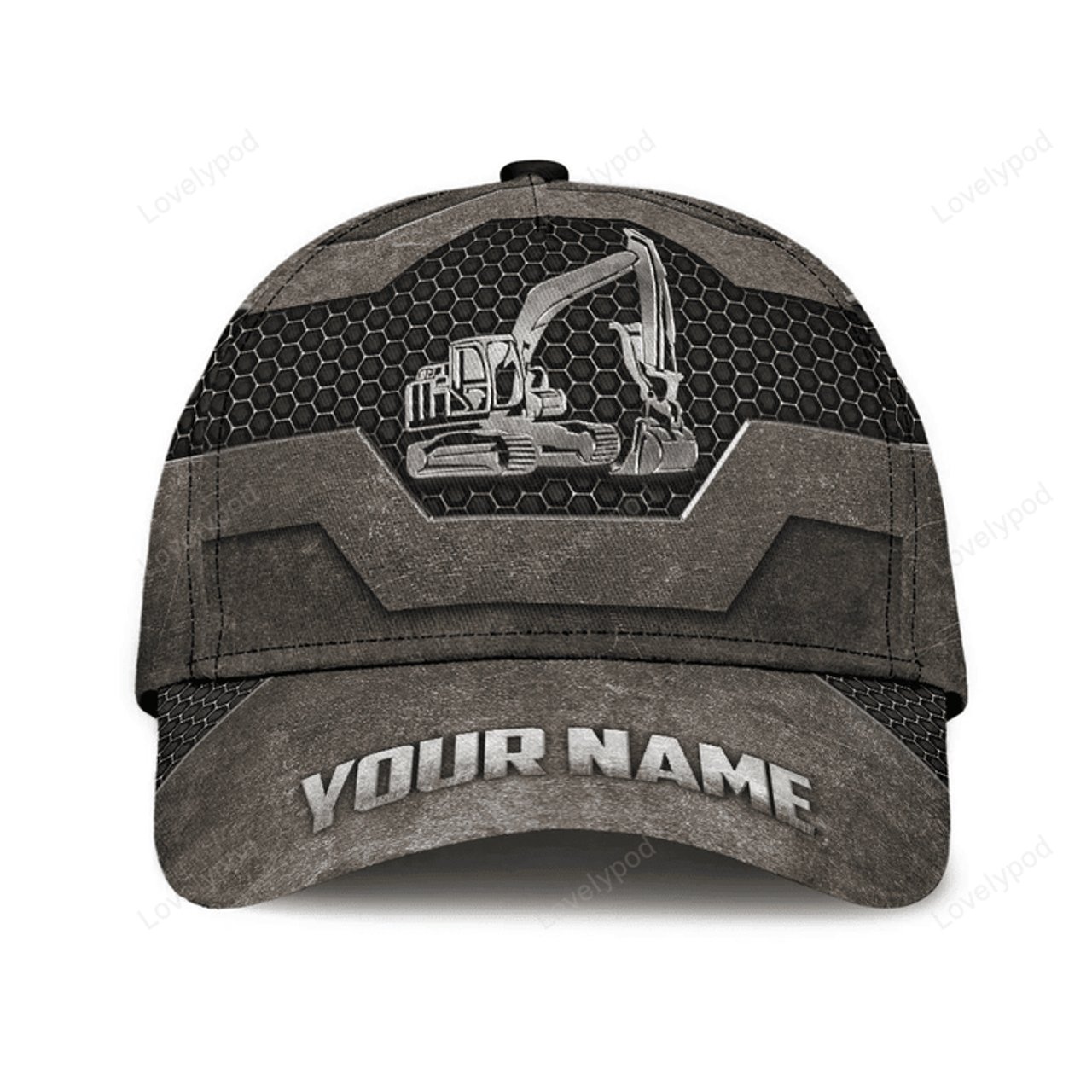 FUNSTUFFPRIT Excavator Custom Classic Cap Hat, 3D All Over Print Excavator Cap Hat For Him