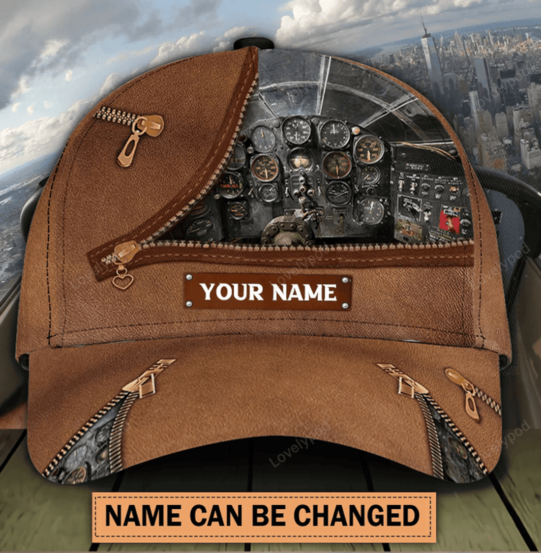 FUNSTUFFPRIT Personalized Pilot Classic Cap, Gift for Pilot, Pilot Hat Cap For Men And Women