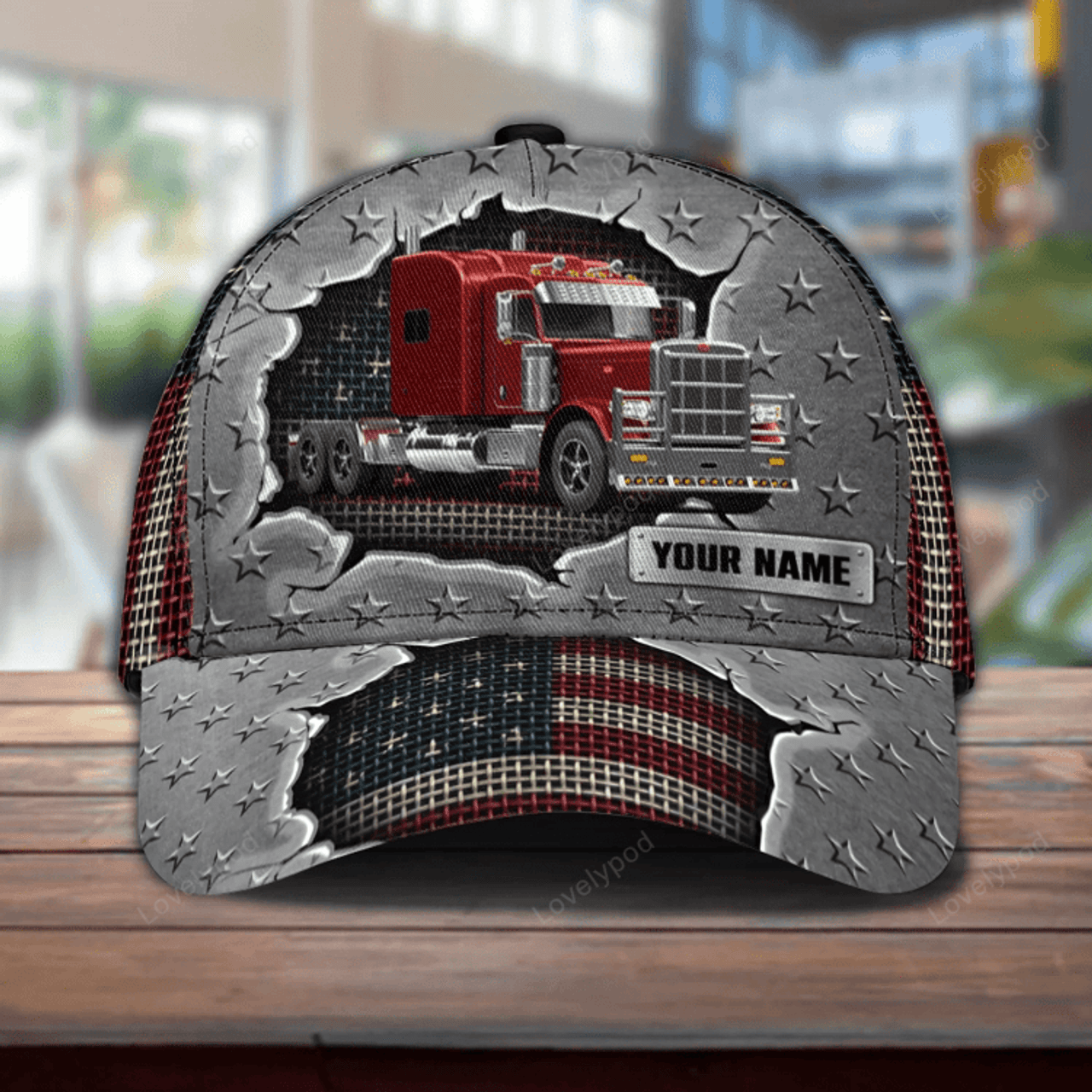 FUNSTUFFPRINT Trucker Personalized Classic Cap, Personalized Gift for Truckers
