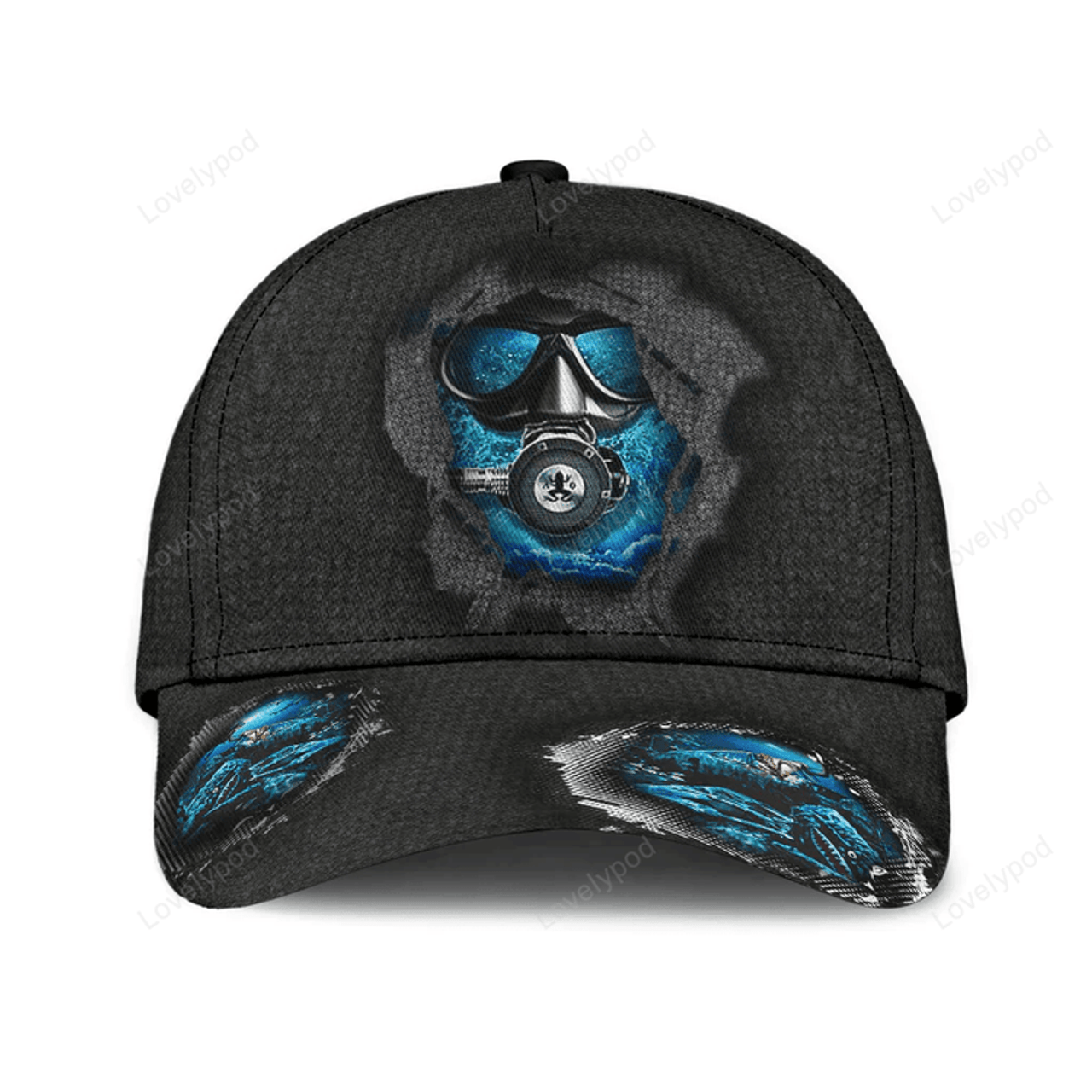 FUNSTUFFPRINT Scuba Diving Classic Cap, Gift for Scuba Diving Lovers, Scuba Live