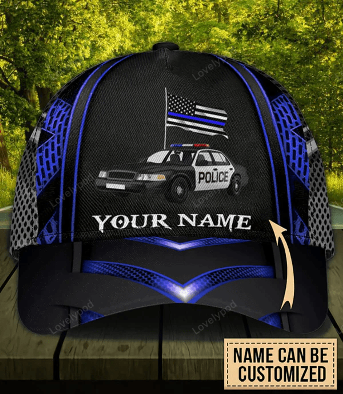FUNSTUFFPRIT Personalized Police Classic Cap, Gift for Police