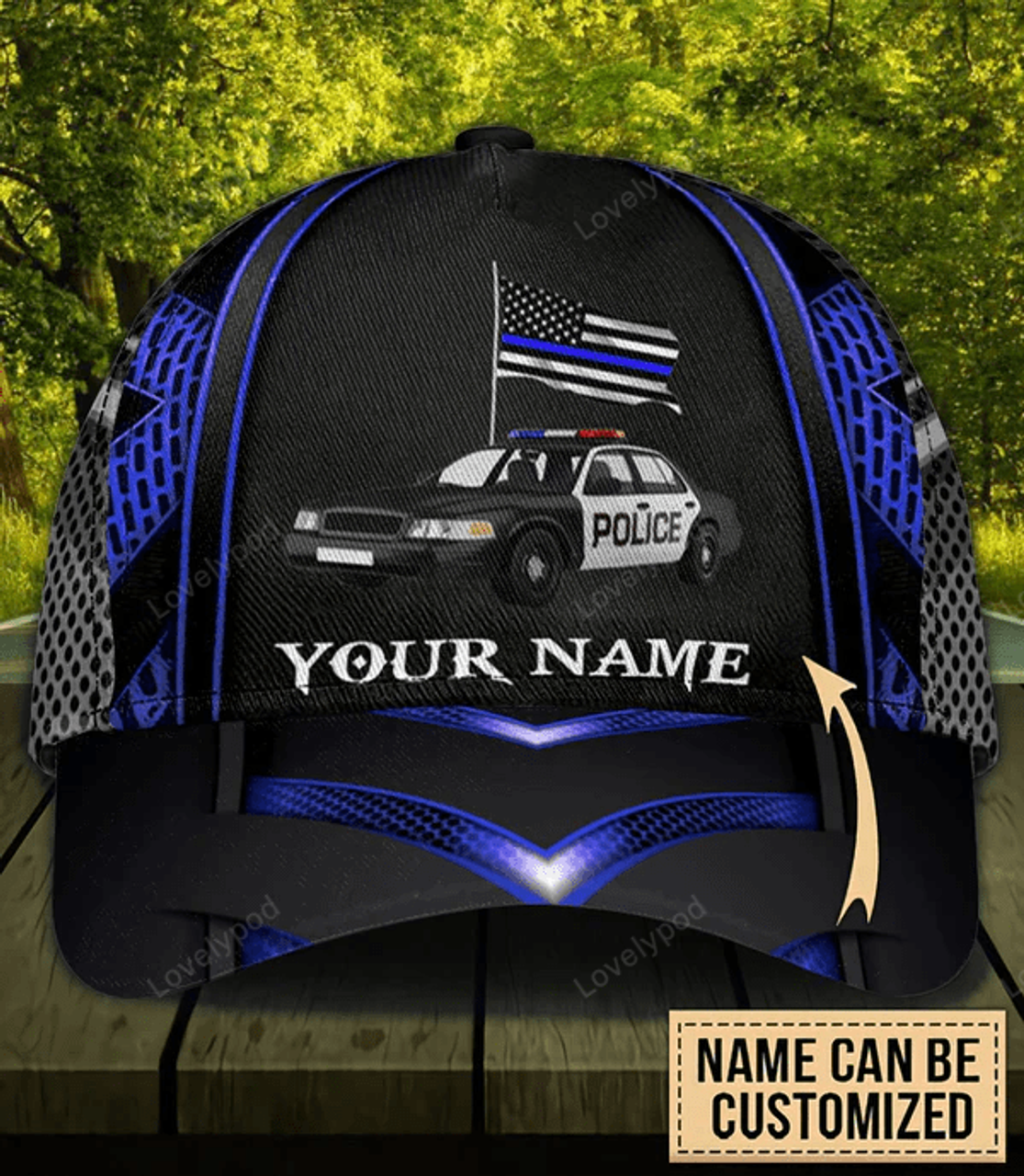 FUNSTUFFPRIT Personalized Police Classic Cap, Gift for Police