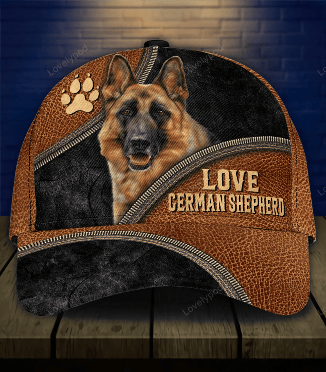FUNSTUFFPRIT German shepherd Classic Cap, Gift for German Shepherd Lovers, 3D Printed baseball Cap