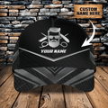 FUNSTUFFPRIT Personalized With Name 3D Full Printed Barber Classic Cap For Men And Woman, Barber Cap Hat