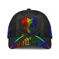 FUNSTUFFPRIT 3D LGBT Cap For Couple Lesbian, Be Proud Be Visible LGBT Printing Baseball Cap Hat, Gift For Gay Friends