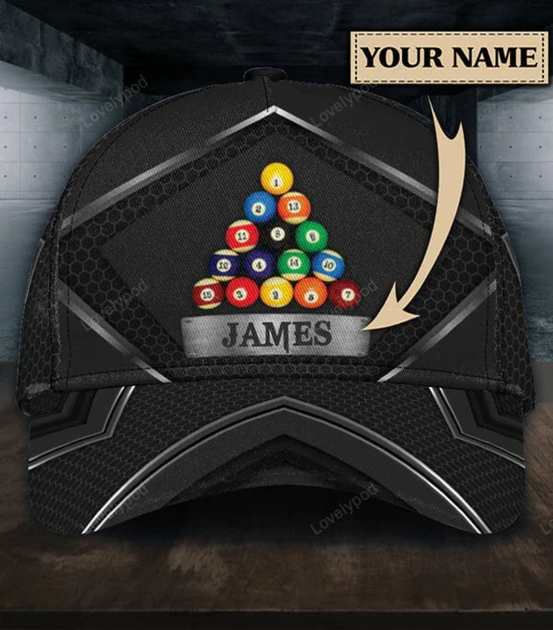 FUNSTUFFPRIT Personalized Billiard Classic Cap, Gift for Billiard Snooker Lovers, Billiard Snooker Players