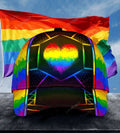 FUNSTUFFPRIT LGBT Heart Classic Cap, Lesbian Baseball Cap, Gay Pride Heart Rainbow Baseball Cap