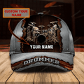 FUNSTUFFPRIT Custom Baseball 3D Cap Hat For Drummer, Drum Caps Hats, Birthday Present To Drum Lovers, Drummer Gifts