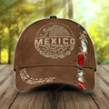 FUNSTUFFPRIT Customized 3D Full Printed Unisex Mexico Classic Cap, Mexican Baseball Hat For Travel Summer