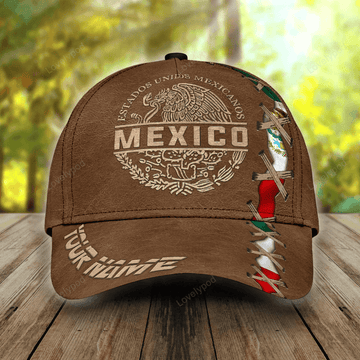 FUNSTUFFPRIT Customized 3D Full Printed Unisex Mexico Classic Cap, Mexican Baseball Hat For Travel Summer