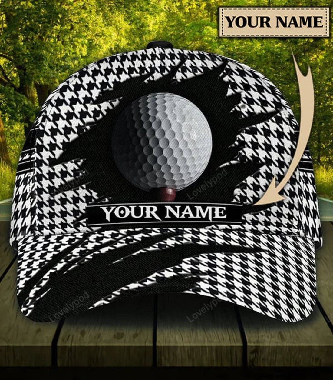 FUNSTUFFPRIT Personalized Golf Classic Cap, Gift for Golf Lovers, Golf Players baseball cap hat