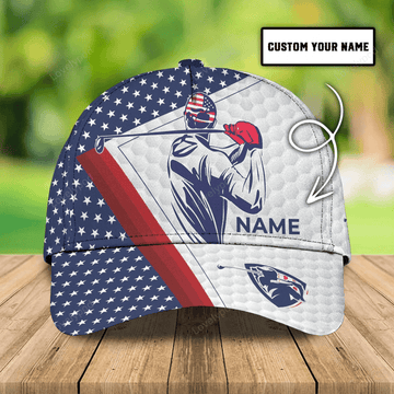 FUNSTUFFPRIT 3D Full Print Classic Cap Hat For Golfer, American Golfer Gifts, Good Quality Golf Cap For Men And Woman