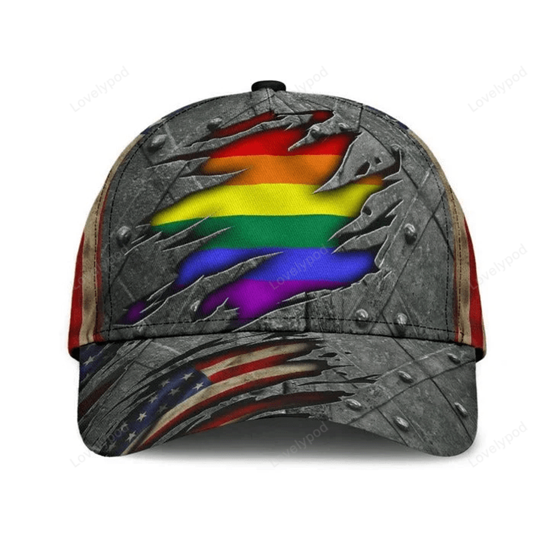 FUNSTUFFPRIT Love Is Never Wrong Lgbt Printing Baseball Cap Hat, Gay Basebal Cap, Lesbian Hat