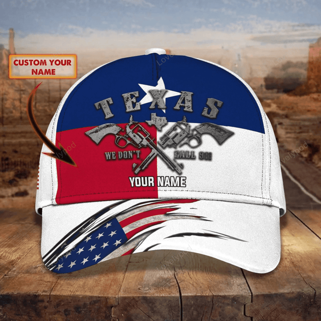 FUNSTUFFPRIT Personalized Texas Baseball 3D Cap, Texas Classic Full Print Cap Hat, American Texas Cap