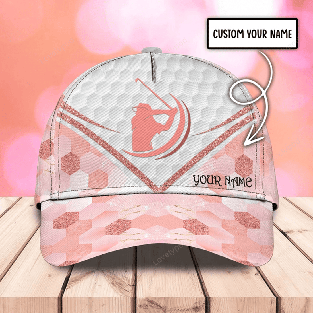 FUNSTUFFPRIT Personalized Baseball Golf Cap For Women, Golfer Cap For Woman, Birthday Golfer Gifts, Woman Golf Cap