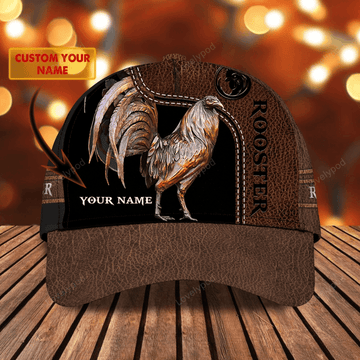 FUNSTUFFPRIT Custom 3D Full Printed Rooster Cap, Rooster Hat, Baseball Chicken Cap Hat For Farmer, Chicken Hat