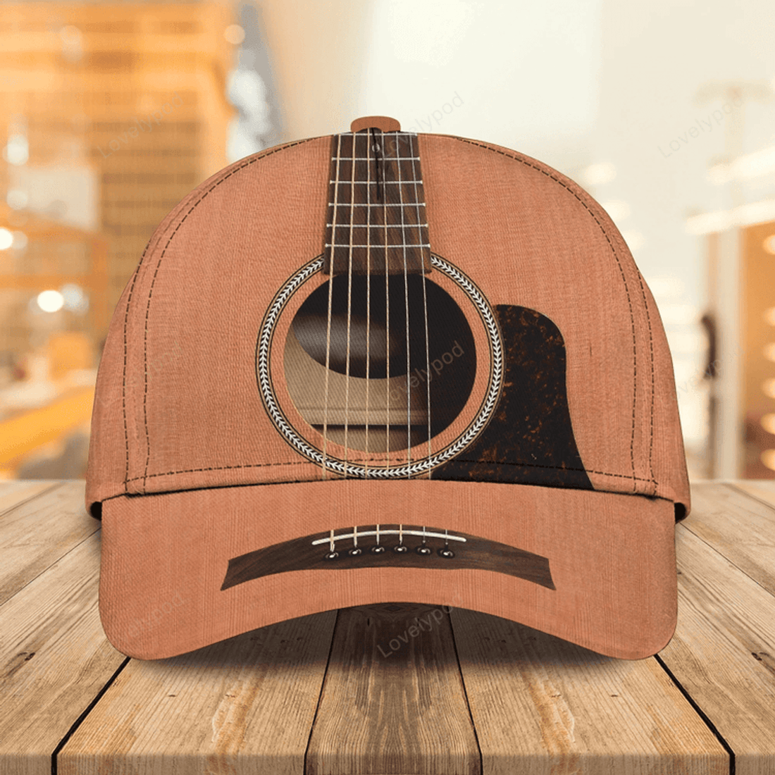 FUNSTUFFPRIT Personalized Guitar Caps Hat, 3D All Over Print Baseball Cap For Guitar Man, Present Guitar Lovers