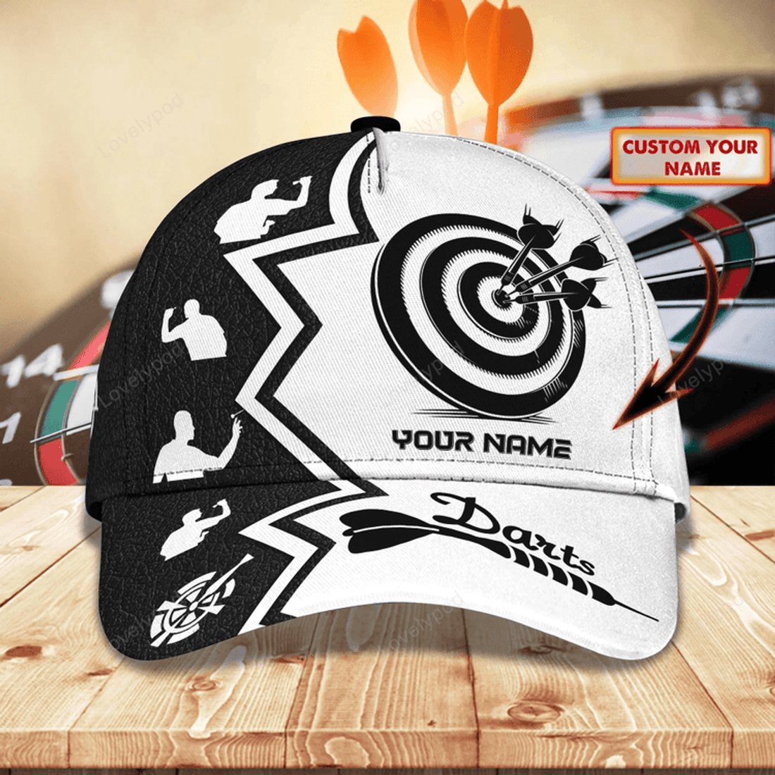 FUNSTUFFPRIT Customized Baseball 3D All Over Print Dart Caps For Darter, To My Boy Daughter Dart Lover Gift, Dart Cap Hat
