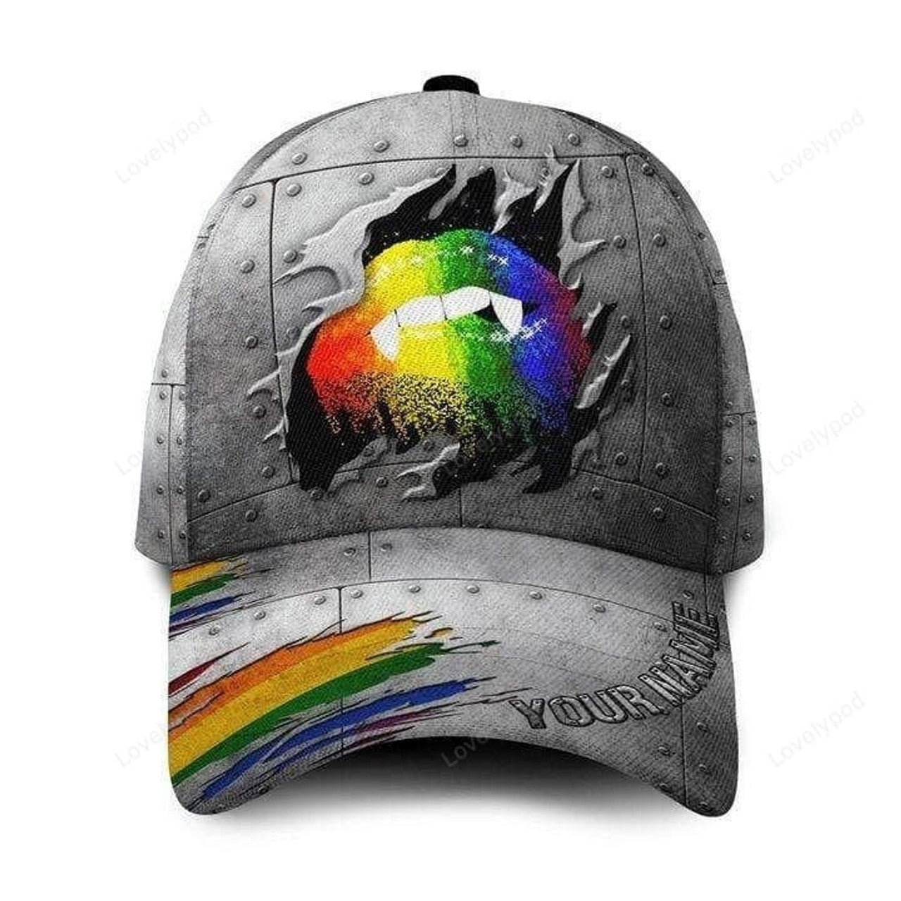 FUNSTUFFPRIT Personalized Pride 3D Baseball Cap For Pride Month, The Rights Of Lgbt People Printing Baseball Cap Hat