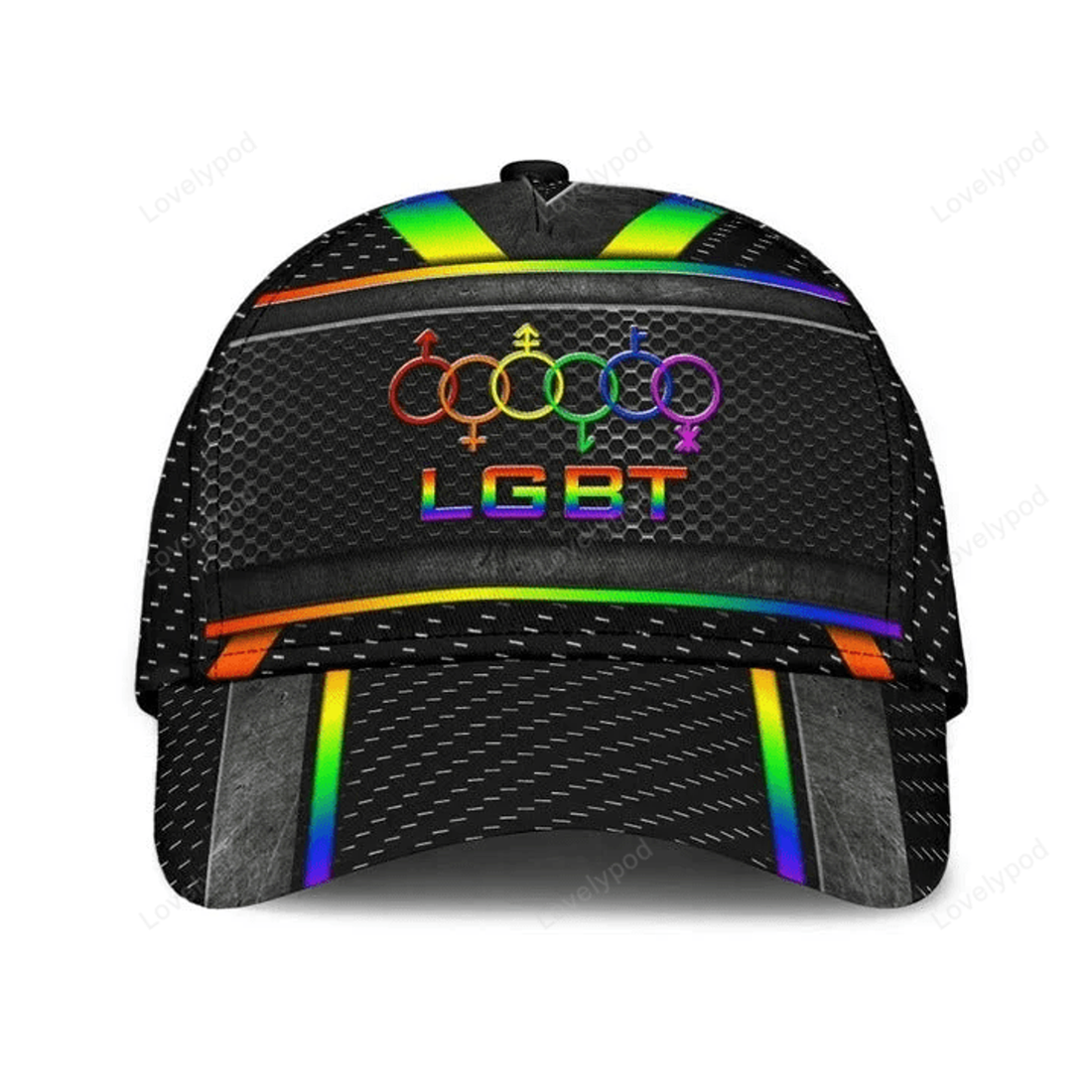 FUNSTUFFPRIT LGBT Pride Baseball Classic Cap, Fascinating Proud LGBT Pride Printing Baseball Cap Hat, Pride Gifts