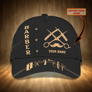 FUNSTUFFPRIT Customized 3D All Over Printed Baseball Cap Hat For Barber Men And Women, Barber Cap, Barber Hat, Gift For Barber