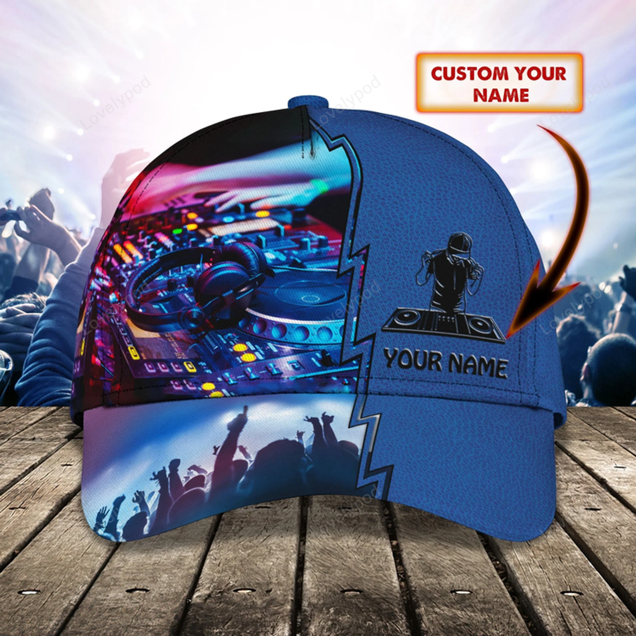 FUNSTUFFPRIT Custom Baseball Cap For Dj Men, Woman Dj Cap Hat, Classic Cap For Disc Jockey, Dj Gift For Him Her