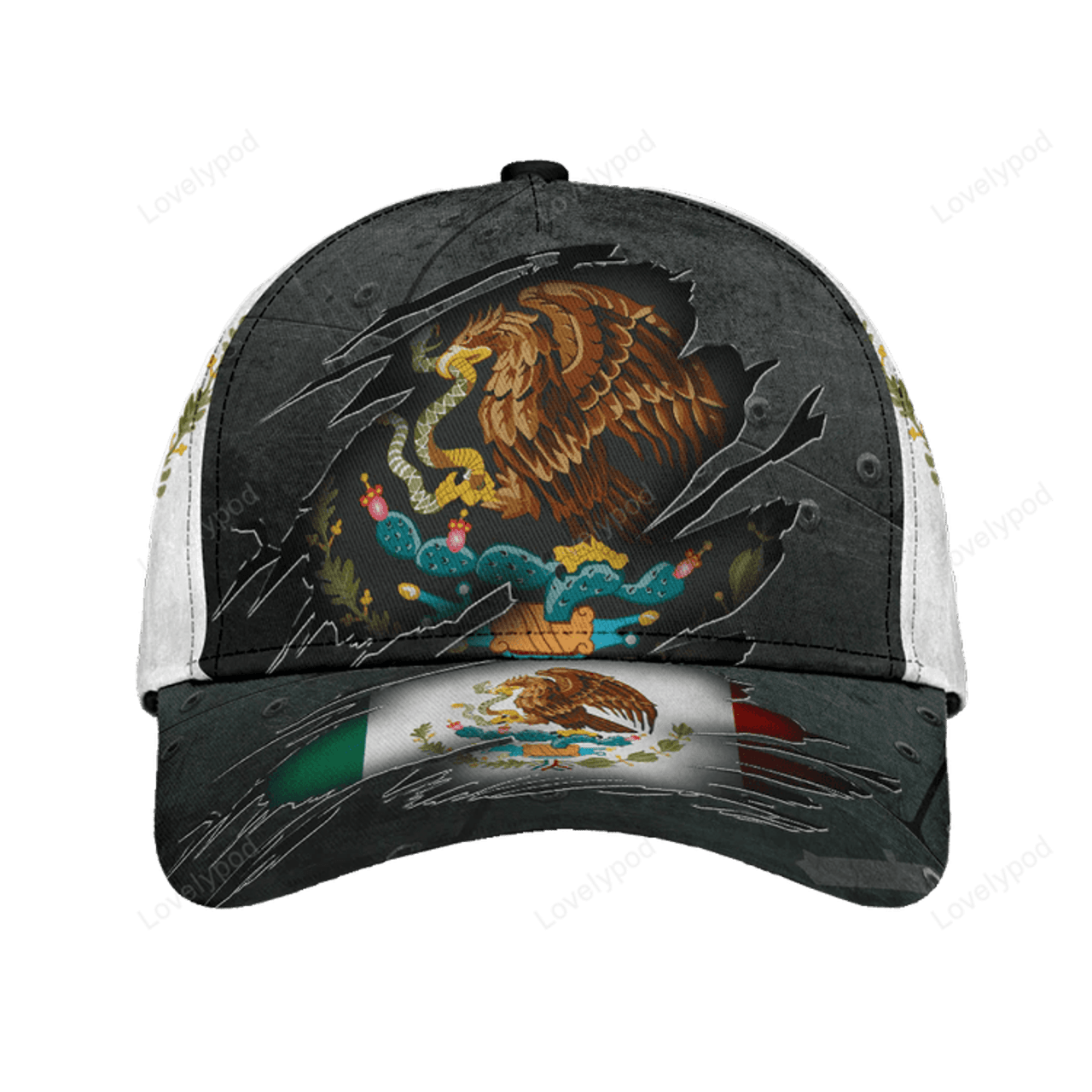 FUNSTUFFPRIT Customized 3D All Over Printed Mexican Hat Cap For Men And Women, Mexico Printed Hat Cap, Mexico Hat Baseball