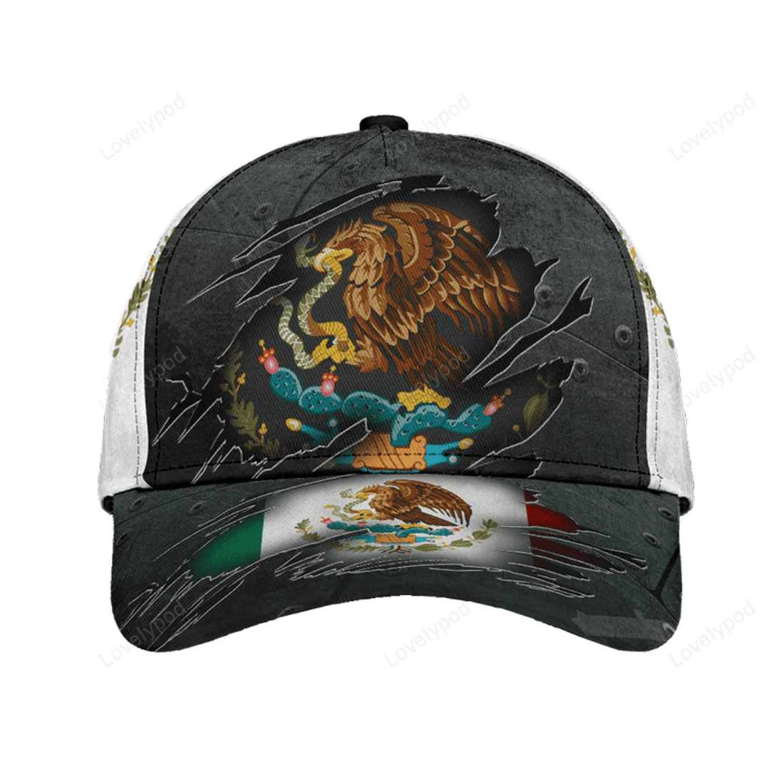 FUNSTUFFPRIT Customized 3D All Over Printed Mexican Hat Cap For Men And Women, Mexico Printed Hat Cap, Mexico Hat Baseball