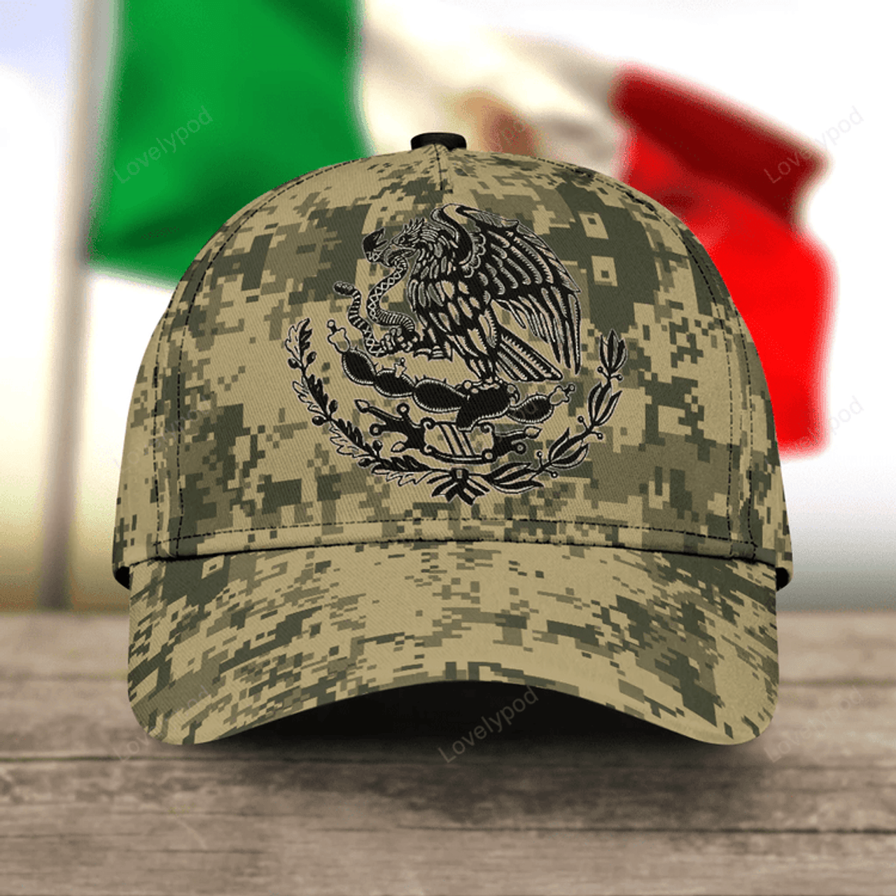 FUNSTUFFPRIT Cool Mexico 3D Full Printing Classic Cap, Cap For Mexican, Mexico Cap For Him