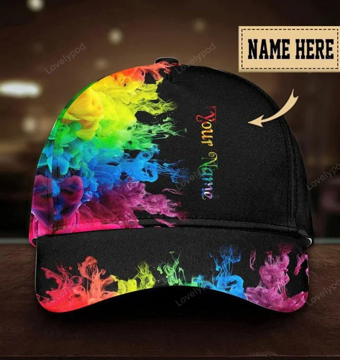 FUNSTUFFPRIT Personalized Pride Baseball Cap For Couple Gay, Lesbian Gifts, Color Of Life Lgbt 3D Baseball Cap Hat