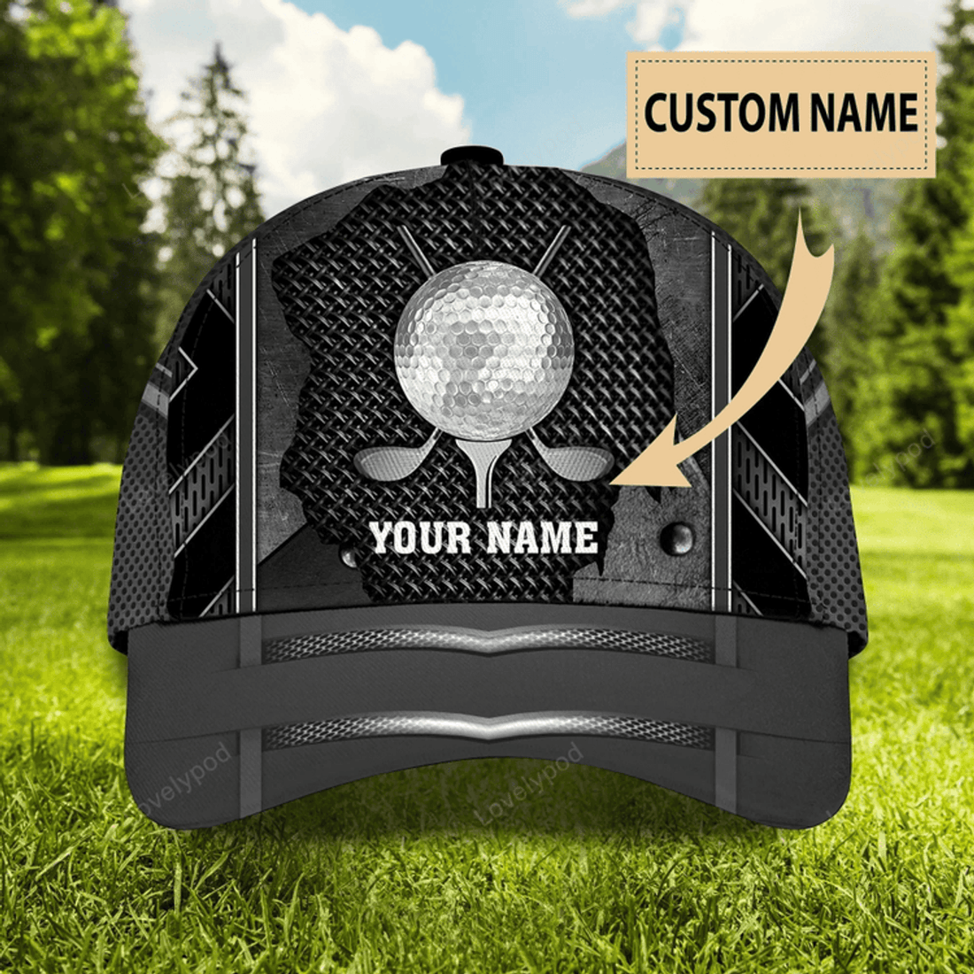 FUNSTUFFPRIT Custom With Name Man Gofler Cap, Baseball Cap For Man, Birthday Present To Golf Lover