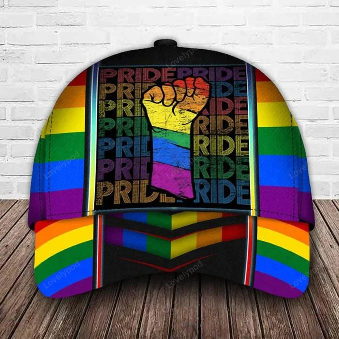 FUNSTUFFPRIT LGBT Cap Fight For Rights Pride LGBTQ Printing Baseball Cap Hat, Gay Pride Accessories
