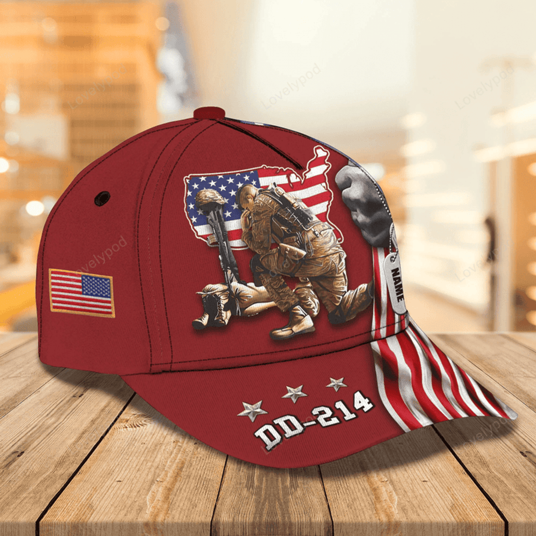 FUNSTUFFPRIT Custom 3D Baseball Cap Hat For Veteran, Dd 214 Cap Hat, Us American Veteran Classic Cap Hat