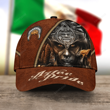 FUNSTUFFPRIT Cool 3D Full Printed Aztec Pride Baseball Cap, Astec Mexico Hat, Aztec Gift For Him