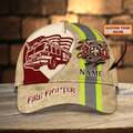 FUNSTUFFPRIT Personalized Firefighter 3D Full Print Baseball Cap Hat, Fire Man Cap Hat, Gift To Fireman Husband