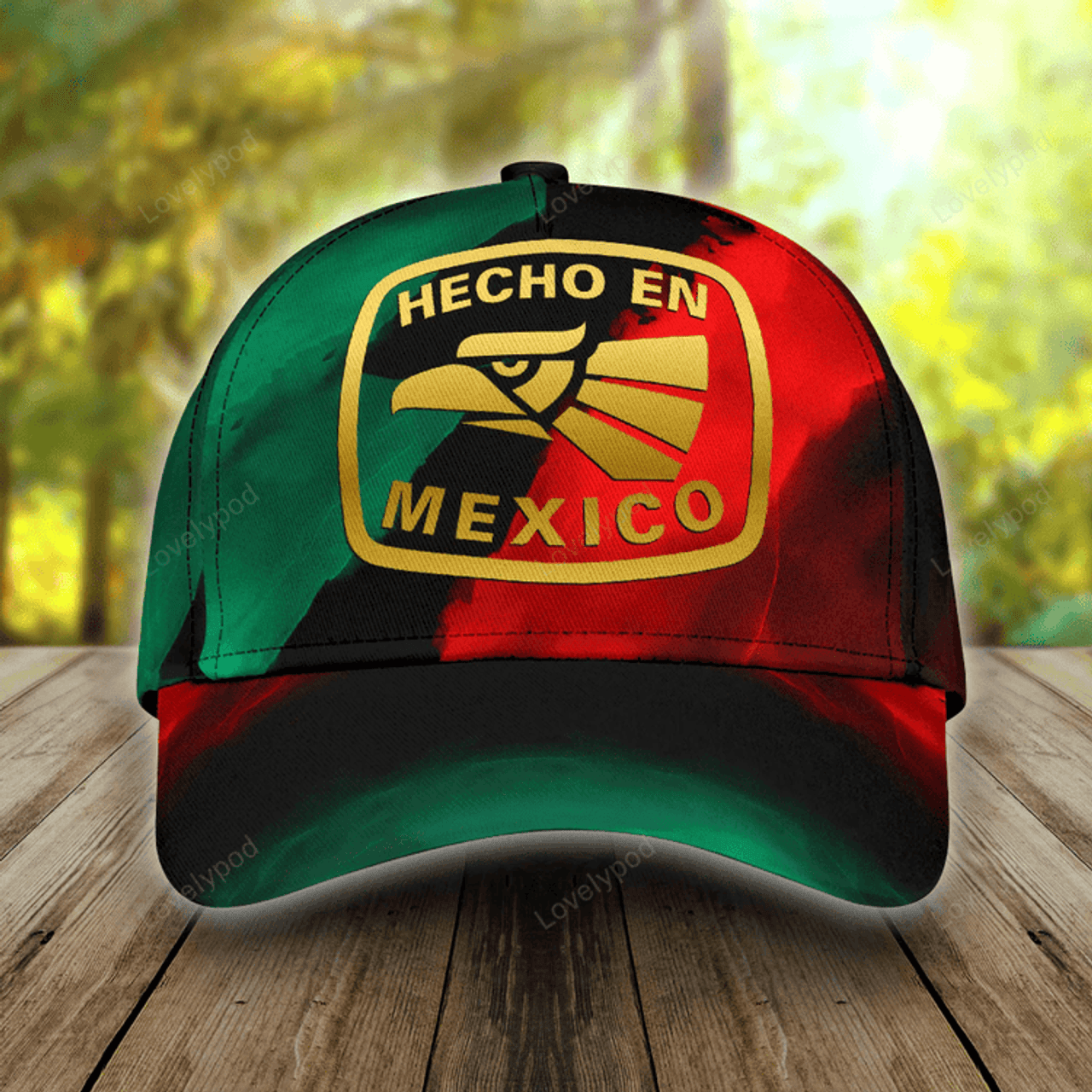 FUNSTUFFPRINT 3D Full Printed Mexico Classic Cap Baseball Hat, Hecho En Mexico Cap Hat