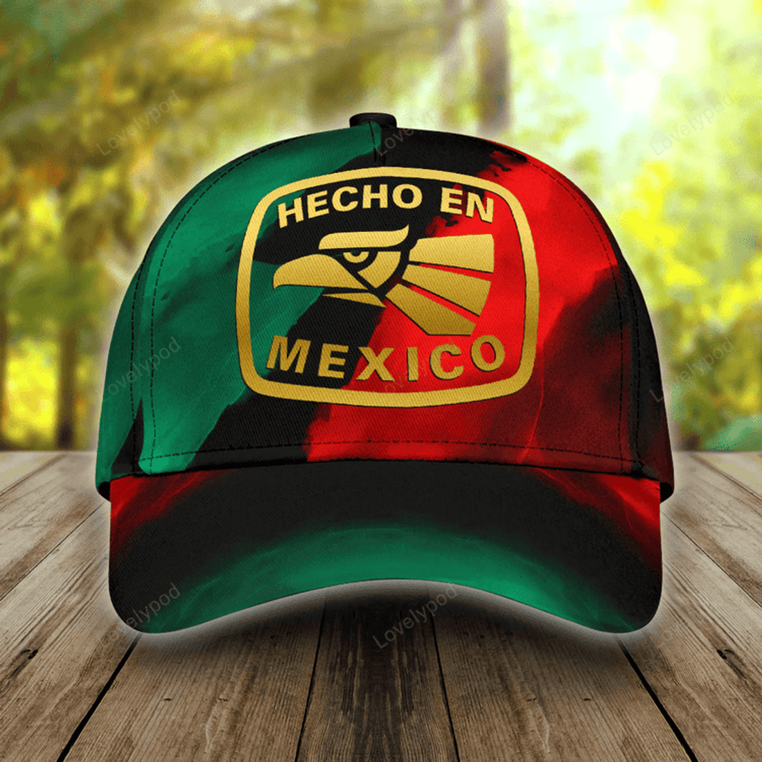 FUNSTUFFPRINT 3D Full Printed Mexico Classic Cap Baseball Hat, Hecho En Mexico Cap Hat