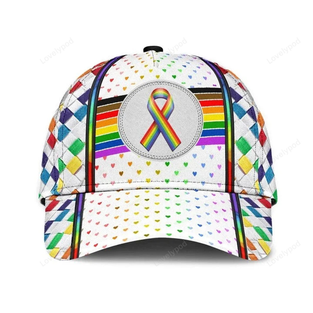FUNSTUFFPRINT Lgbt 3D All Over Printing Baseball Cap Hat, Couple Gay Gifts, Clasic Cap For Lesbian
